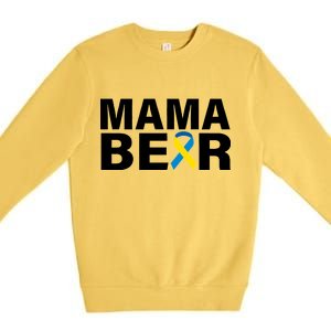 Mama Bear Down Syndrome Awareness Premium Crewneck Sweatshirt