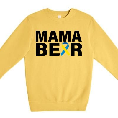 Mama Bear Down Syndrome Awareness Premium Crewneck Sweatshirt