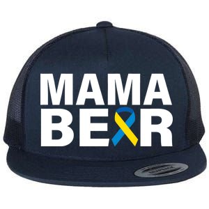 Mama Bear Down Syndrome Awareness Flat Bill Trucker Hat