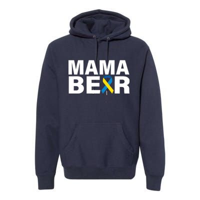 Mama Bear Down Syndrome Awareness Premium Hoodie