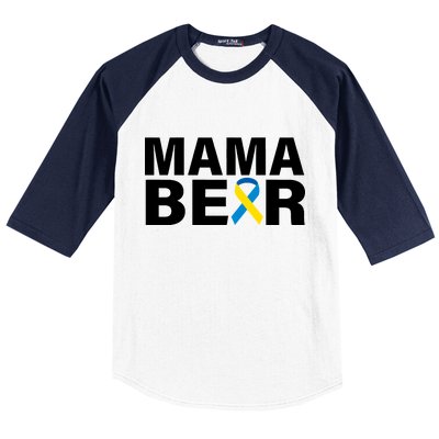 Mama Bear Down Syndrome Awareness Baseball Sleeve Shirt