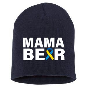 Mama Bear Down Syndrome Awareness Short Acrylic Beanie