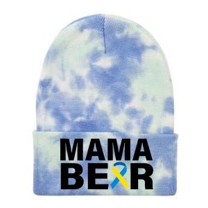 Mama Bear Down Syndrome Awareness Tie Dye 12in Knit Beanie