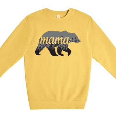 Mama Bear Floral Logo Premium Crewneck Sweatshirt