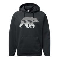 Mama Bear Floral Logo Performance Fleece Hoodie