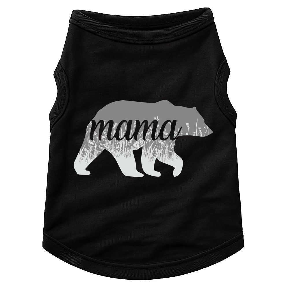 Mama Bear Floral Logo Doggie Tank