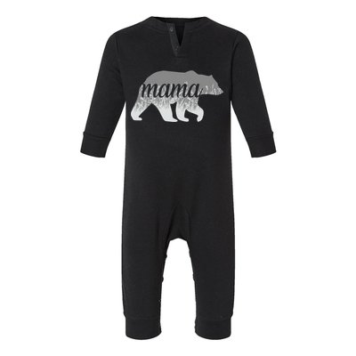 Mama Bear Floral Logo Infant Fleece One Piece