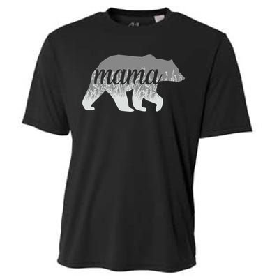 Mama Bear Floral Logo Cooling Performance Crew T-Shirt