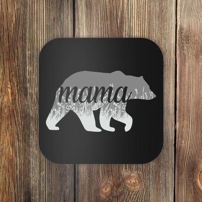 Mama Bear Floral Logo Coaster