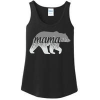 Mama Bear Floral Logo Ladies Essential Tank