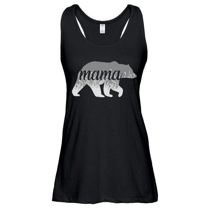 Mama Bear Floral Logo Ladies Essential Flowy Tank