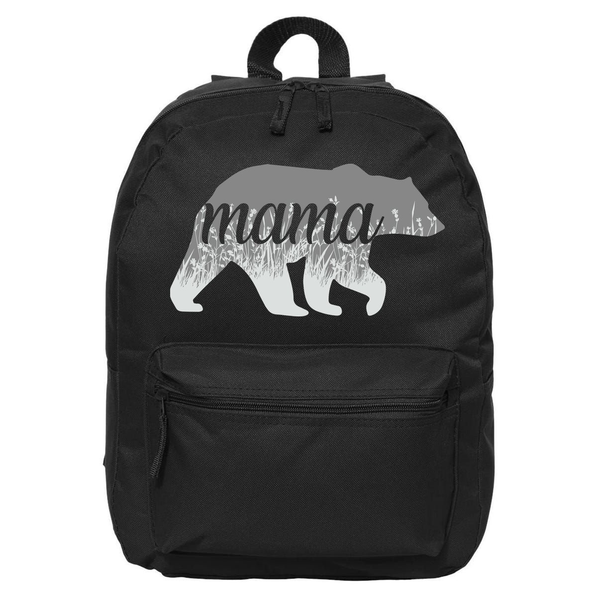 Mama Bear Floral Logo 16 in Basic Backpack