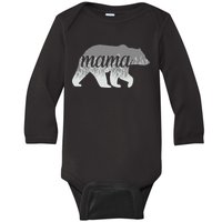 Mama Bear Floral Logo Baby Long Sleeve Bodysuit