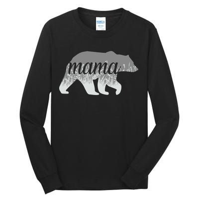 Mama Bear Floral Logo Tall Long Sleeve T-Shirt