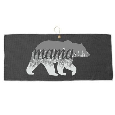 Mama Bear Floral Logo Large Microfiber Waffle Golf Towel