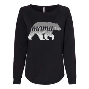 Mama Bear Floral Logo Womens California Wash Sweatshirt