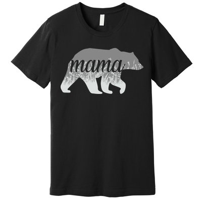 Mama Bear Floral Logo Premium T-Shirt