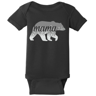 Mama Bear Floral Logo Baby Bodysuit