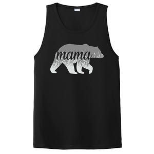 Mama Bear Floral Logo PosiCharge Competitor Tank