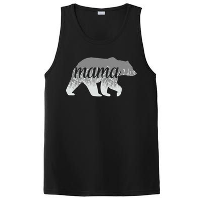 Mama Bear Floral Logo PosiCharge Competitor Tank