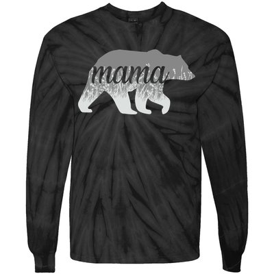 Mama Bear Floral Logo Tie-Dye Long Sleeve Shirt