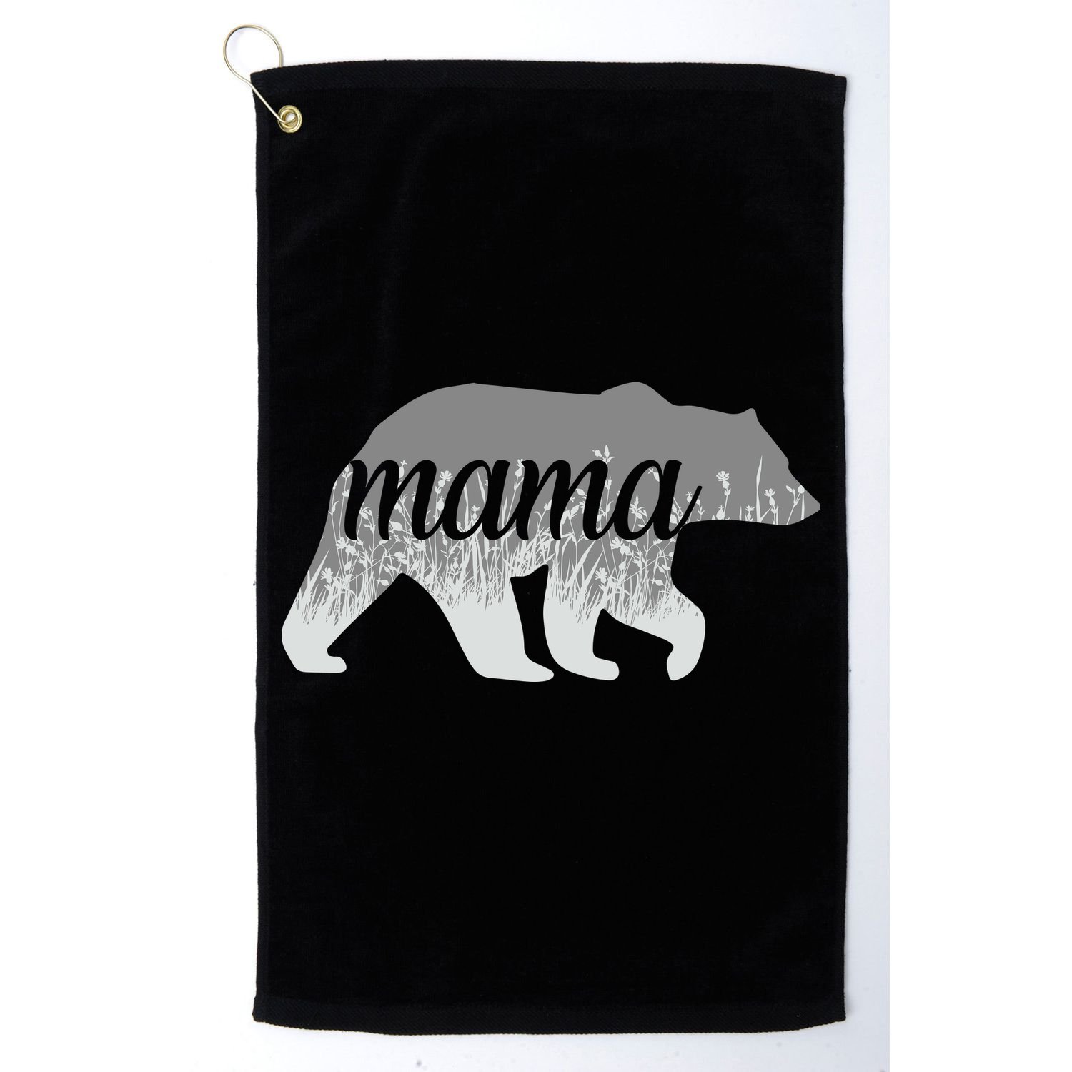 Mama Bear Floral Logo Golf Towel
