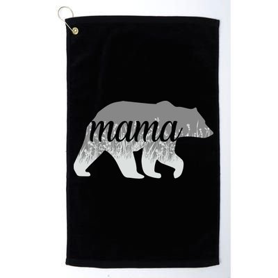 Mama Bear Floral Logo Platinum Collection Golf Towel