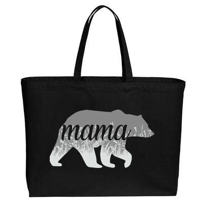 Mama Bear Floral Logo Cotton Canvas Jumbo Tote