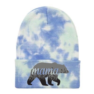 Mama Bear Floral Logo Tie Dye 12in Knit Beanie