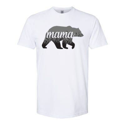 Mama Bear Floral Logo Softstyle CVC T-Shirt