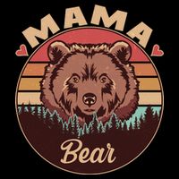 Mama Bear Vintage Bear Emblem Backpack