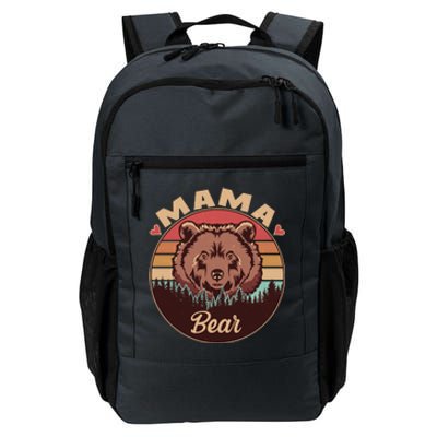 Mama Bear Vintage Bear Emblem Daily Commute Backpack