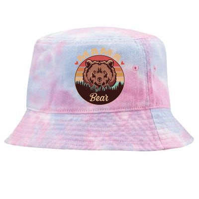 Mama Bear Vintage Bear Emblem Tie-Dyed Bucket Hat