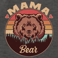 Mama Bear Vintage Bear Emblem Vector Backpack
