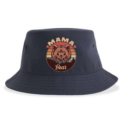 Mama Bear Vintage Bear Emblem Sustainable Bucket Hat