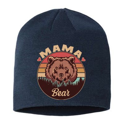 Mama Bear Vintage Bear Emblem Sustainable Beanie