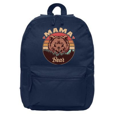 Mama Bear Vintage Bear Emblem 16 in Basic Backpack