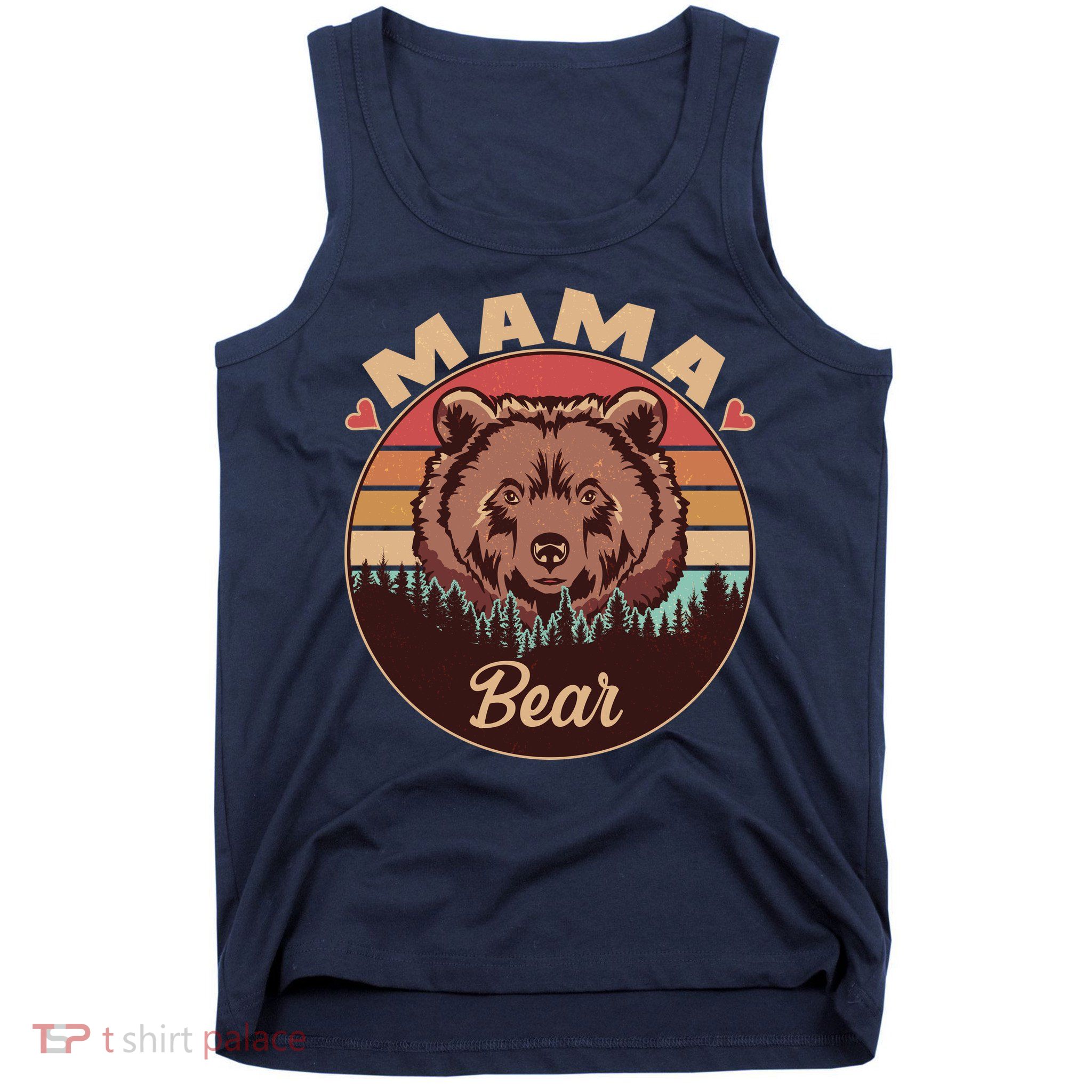 Mama Bear Vintage Bear Emblem Tank Top