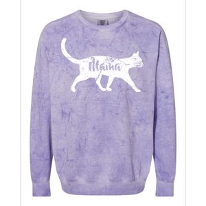 Mama Cat Mom Colorblast Crewneck Sweatshirt