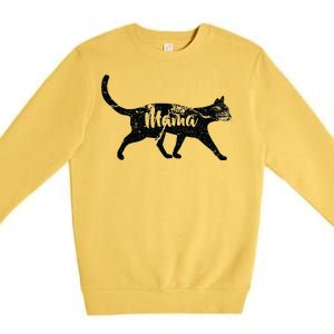 Mama Cat Mom Premium Crewneck Sweatshirt