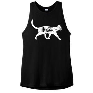 Mama Cat Mom Ladies PosiCharge Tri-Blend Wicking Tank