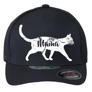 Mama Cat Mom Flexfit Unipanel Trucker Cap