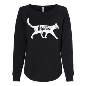 Mama Cat Mom Womens California Wash Sweatshirt