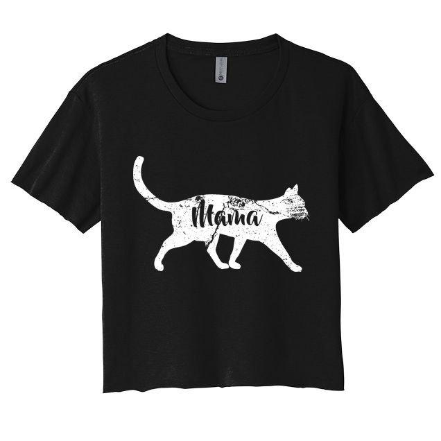 Mama Cat Mom Crop Top