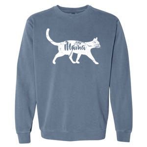 Mama Cat Mom Garment-Dyed Sweatshirt