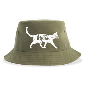 Mama Cat Mom Sustainable Bucket Hat