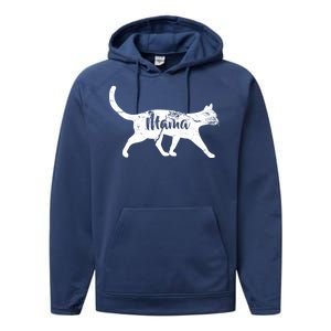 Mama Cat Mom Performance Fleece Hoodie