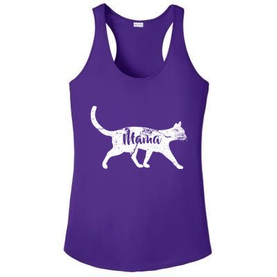 Mama Cat Mom Ladies PosiCharge Competitor Racerback Tank