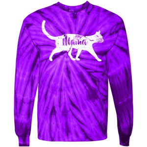 Mama Cat Mom Tie-Dye Long Sleeve Shirt