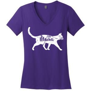 Mama Cat Mom Women's V-Neck T-Shirt